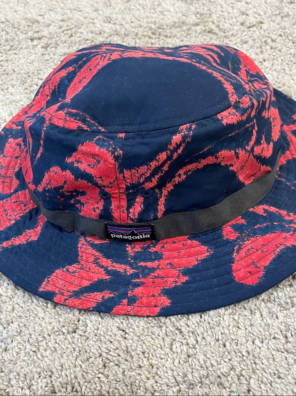 Patagonia Blue and Red  Bucket Hat